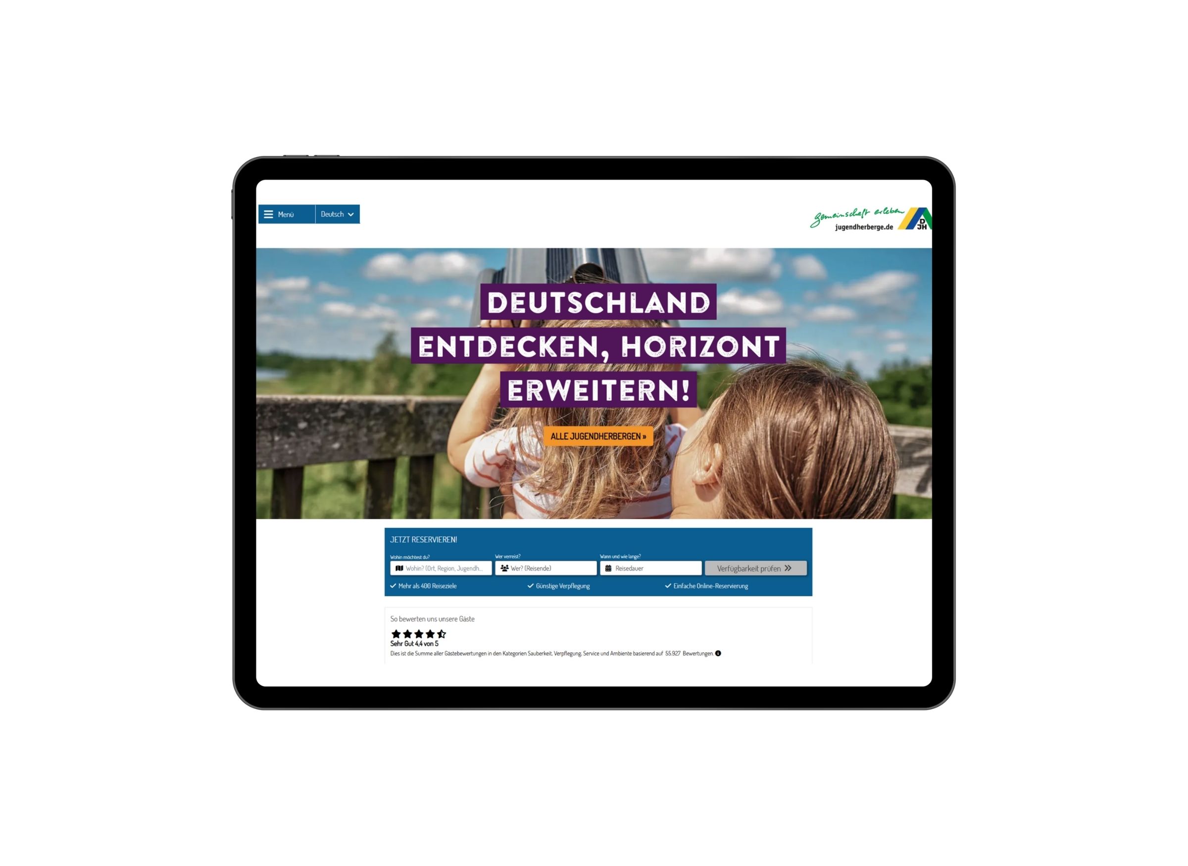 Barrierefreier Webauftritt für die Deutsche Jugendherberge