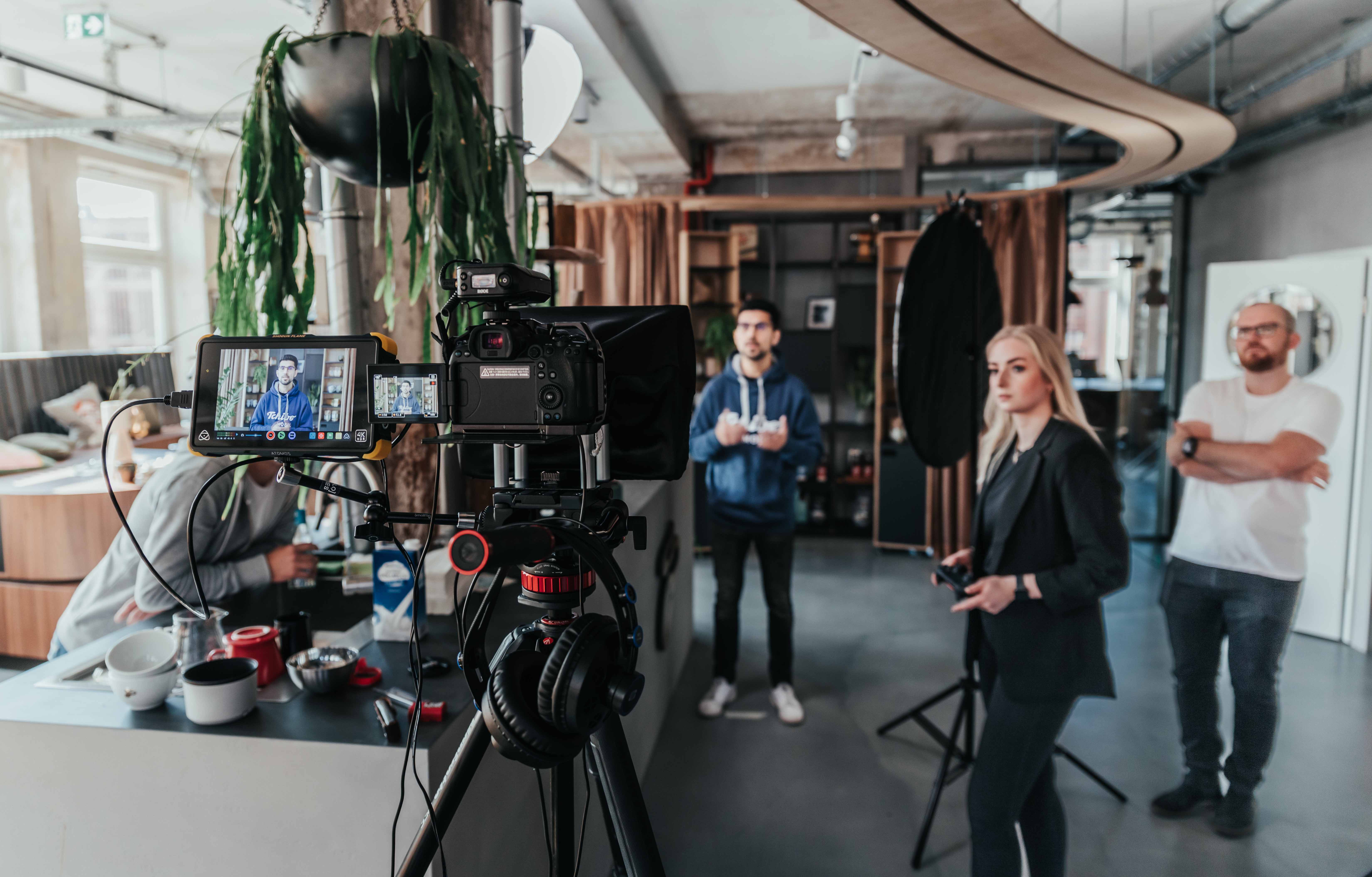 Produktion Behind the Scenes der Erklärvideos für das Tchibo Mobil Kundenportal