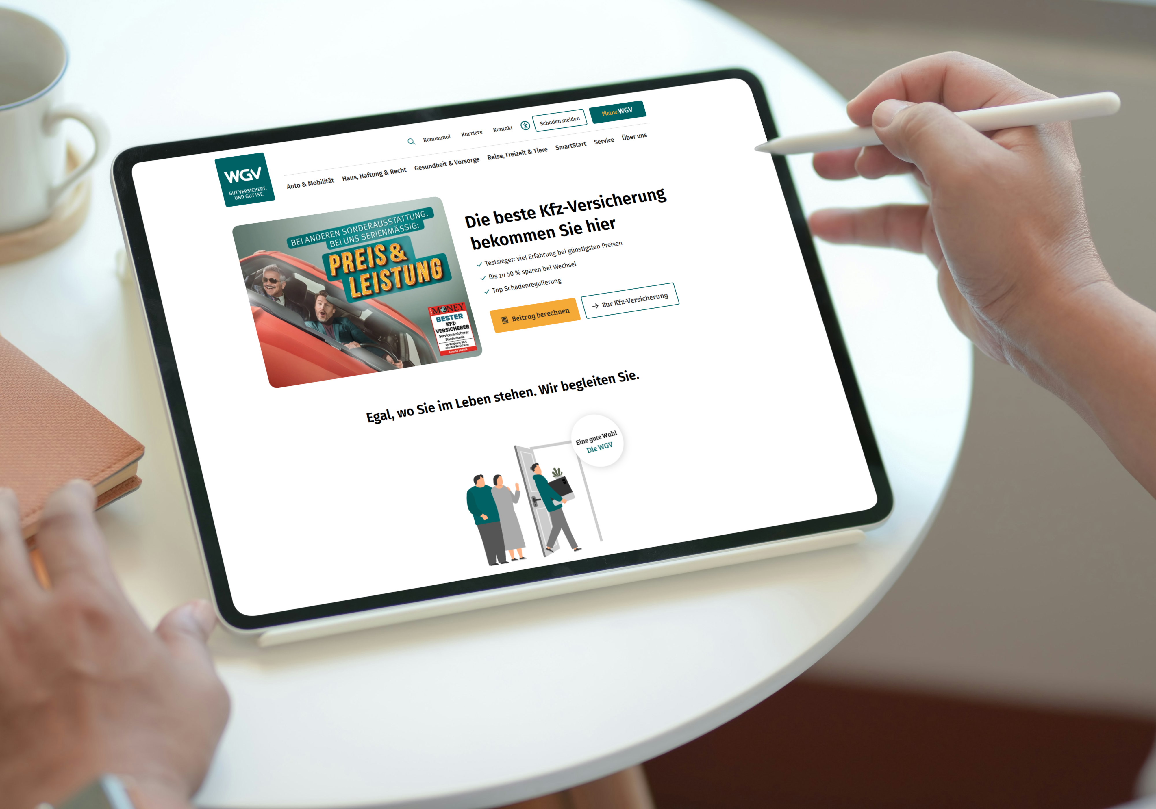 Imagebild des Website Relaunch für WGV von team neusta