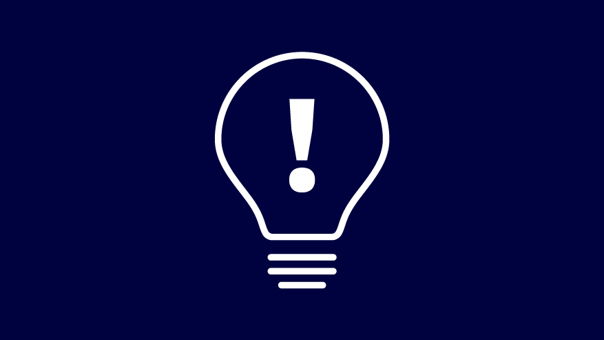 Icon Glühbirne als Symbole für wichtiges Hinweis