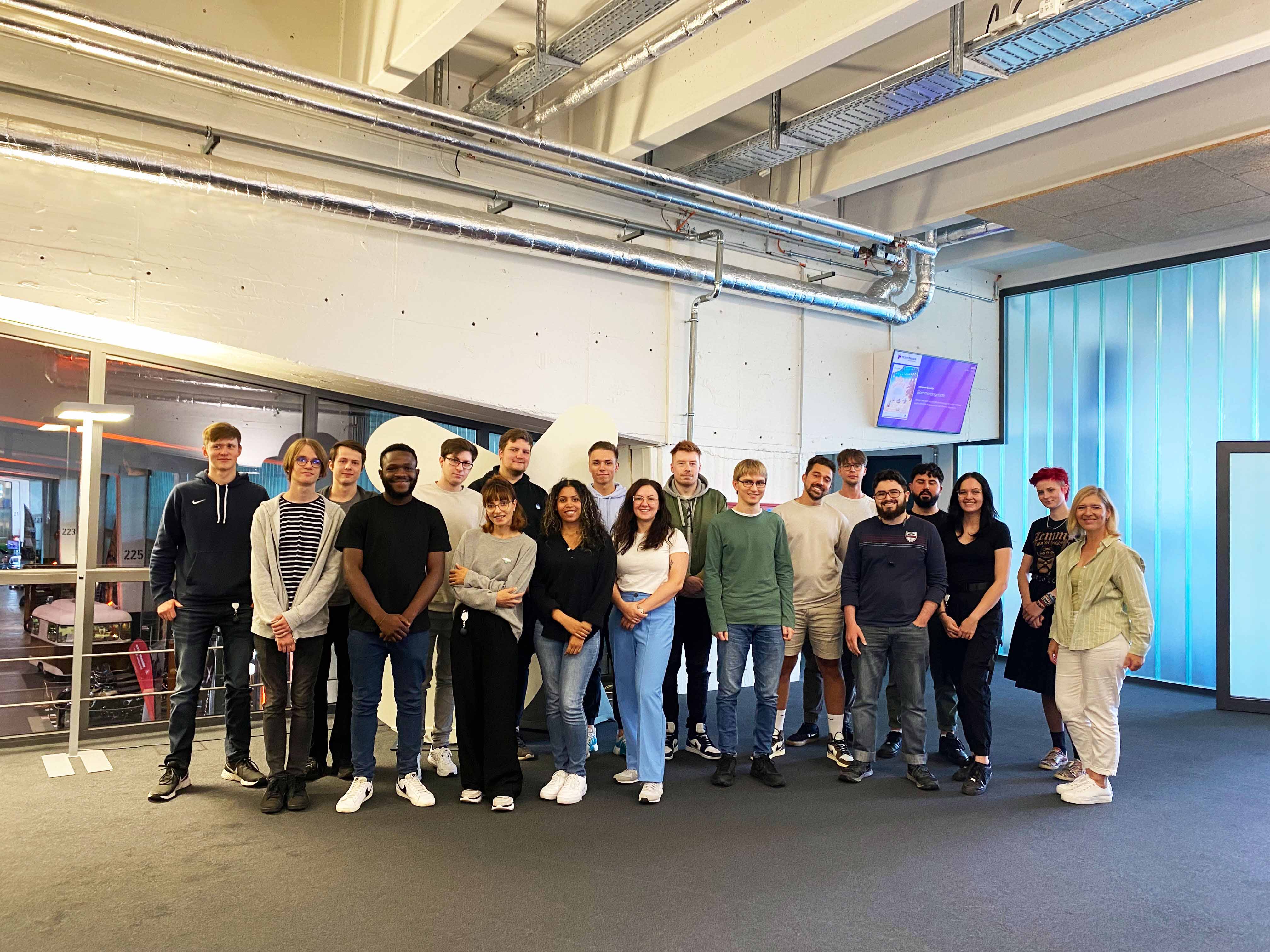 Auszubildende von team neusta beim Onboarding