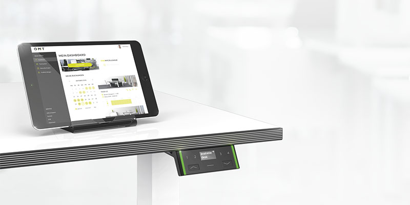 Schreibtisch und Hardware Buchungssystem für Arbeitsplätze DEEESK
