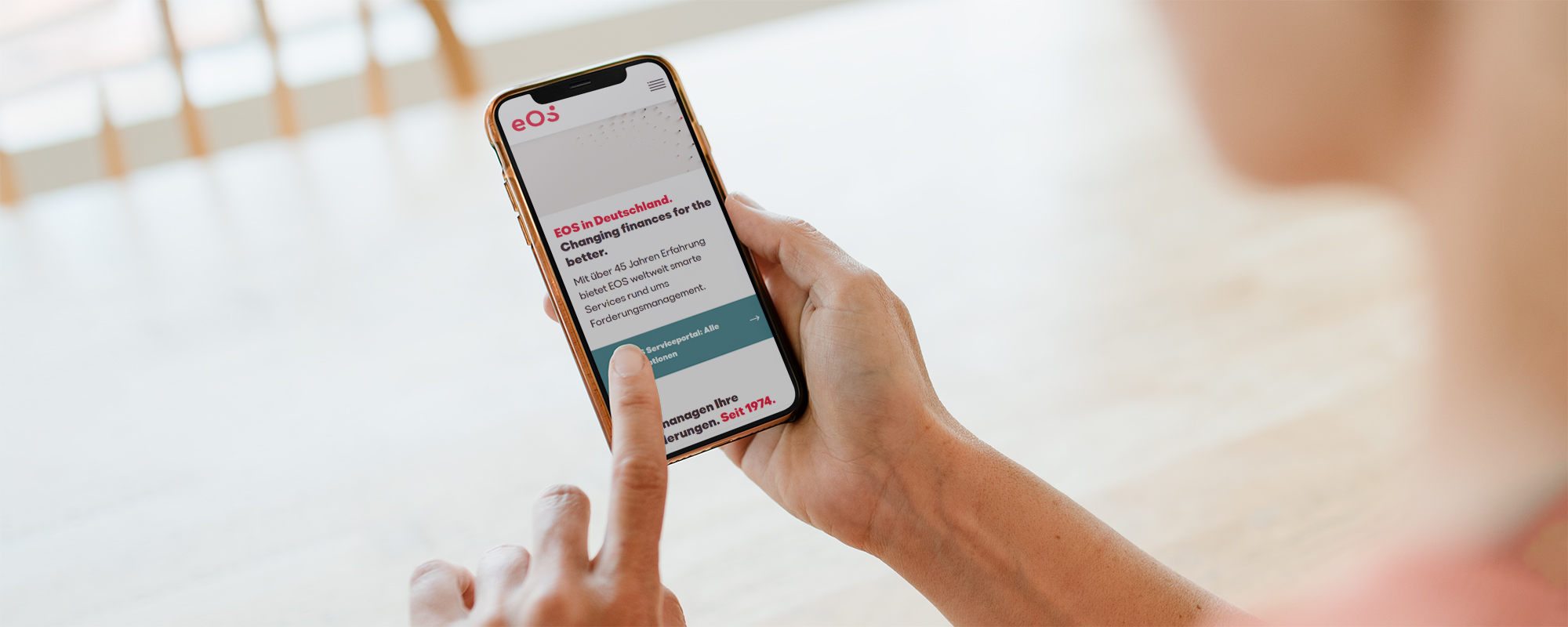Ansicht Smartphone Website EOS 