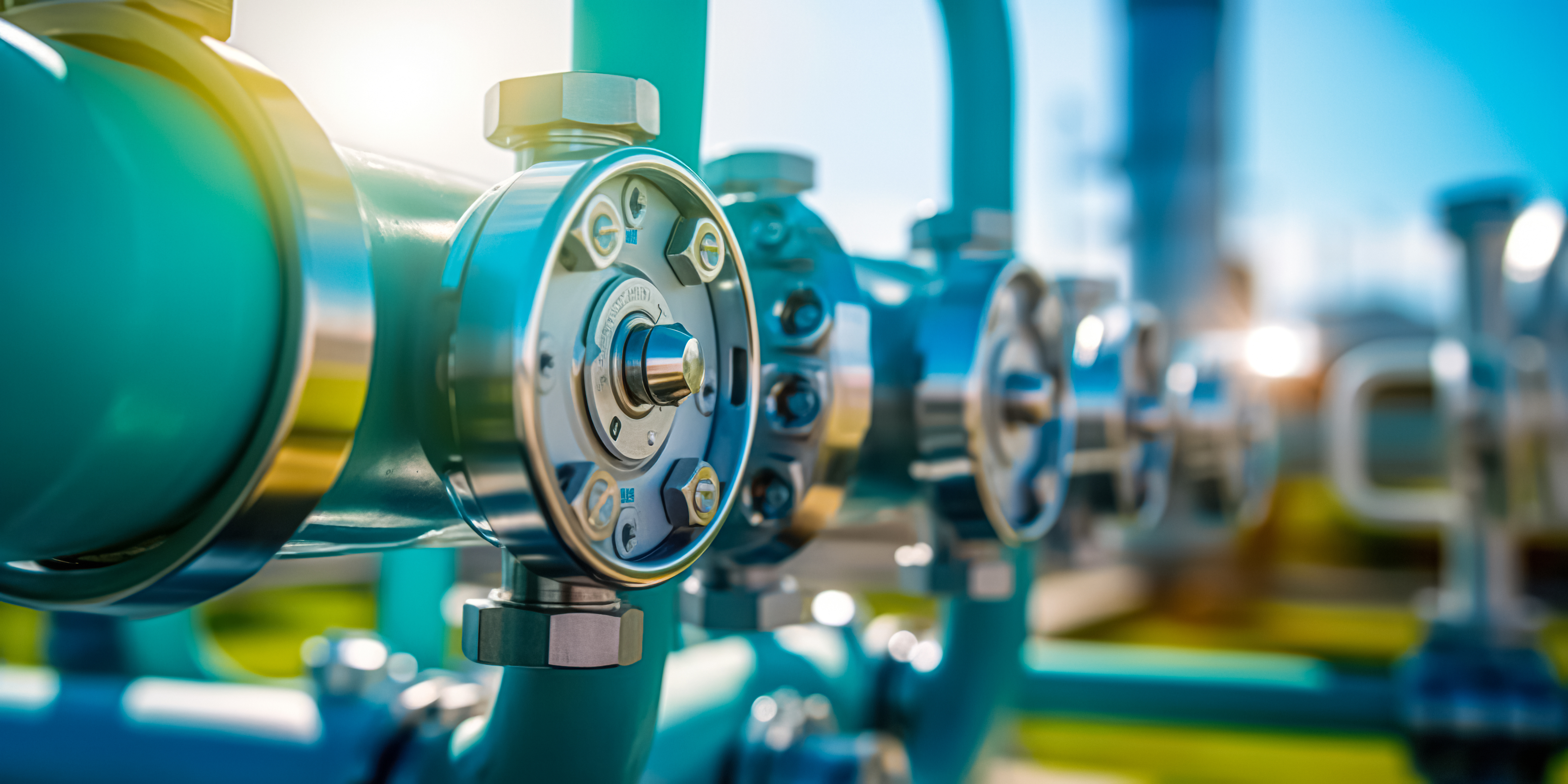 Ansicht Erdgasleitungen als Beisoielbild für digitale Lösung Erdgastransport