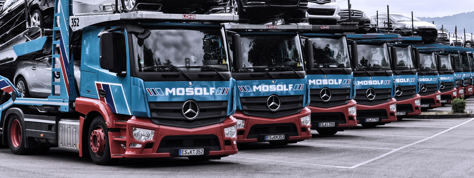 Imagebild mit Fuhrpark von Mosolf für Dispositionsautomatik