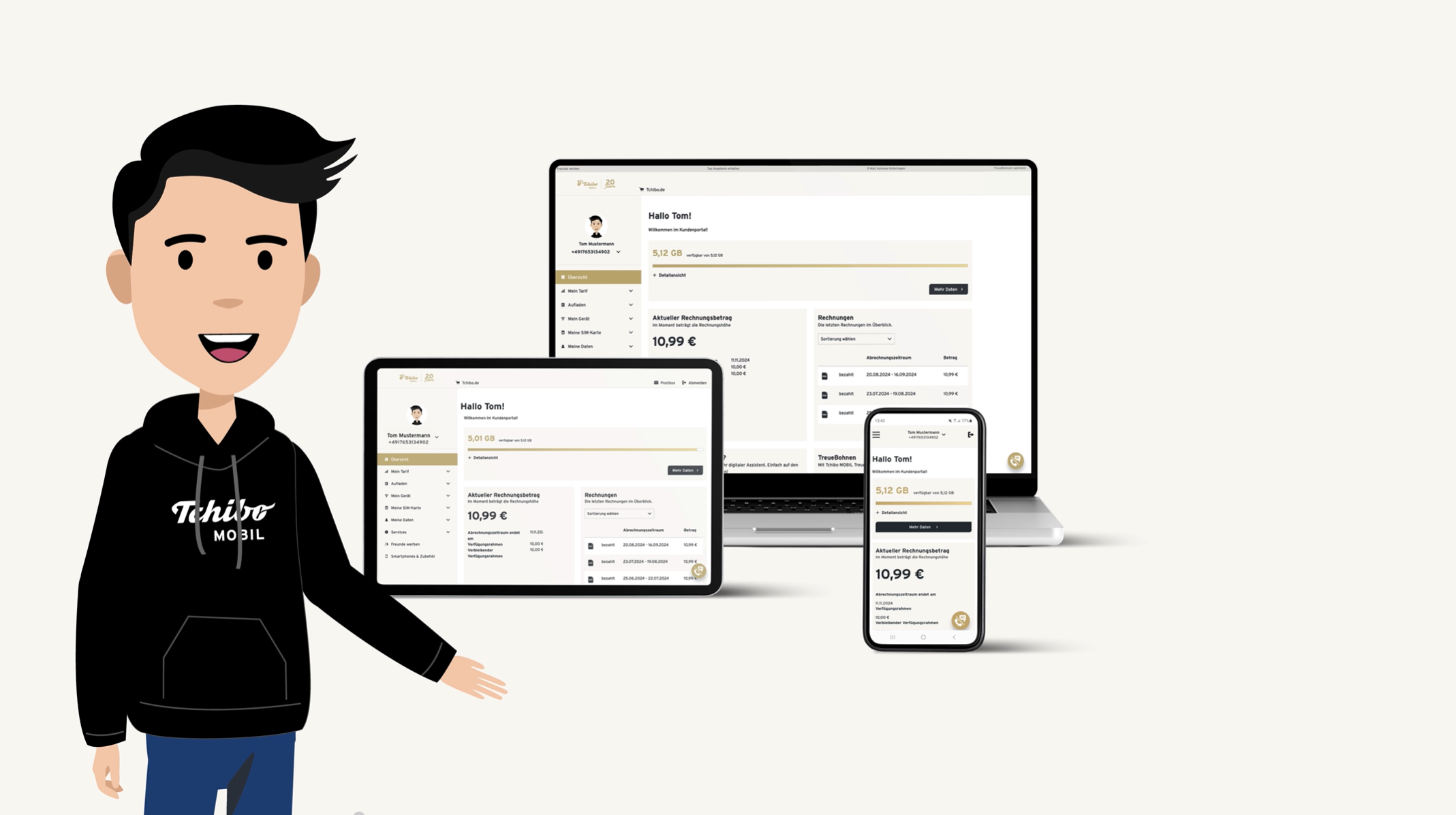 Erklärvideo Produktion für Tchibo MOBIL Kundenportal