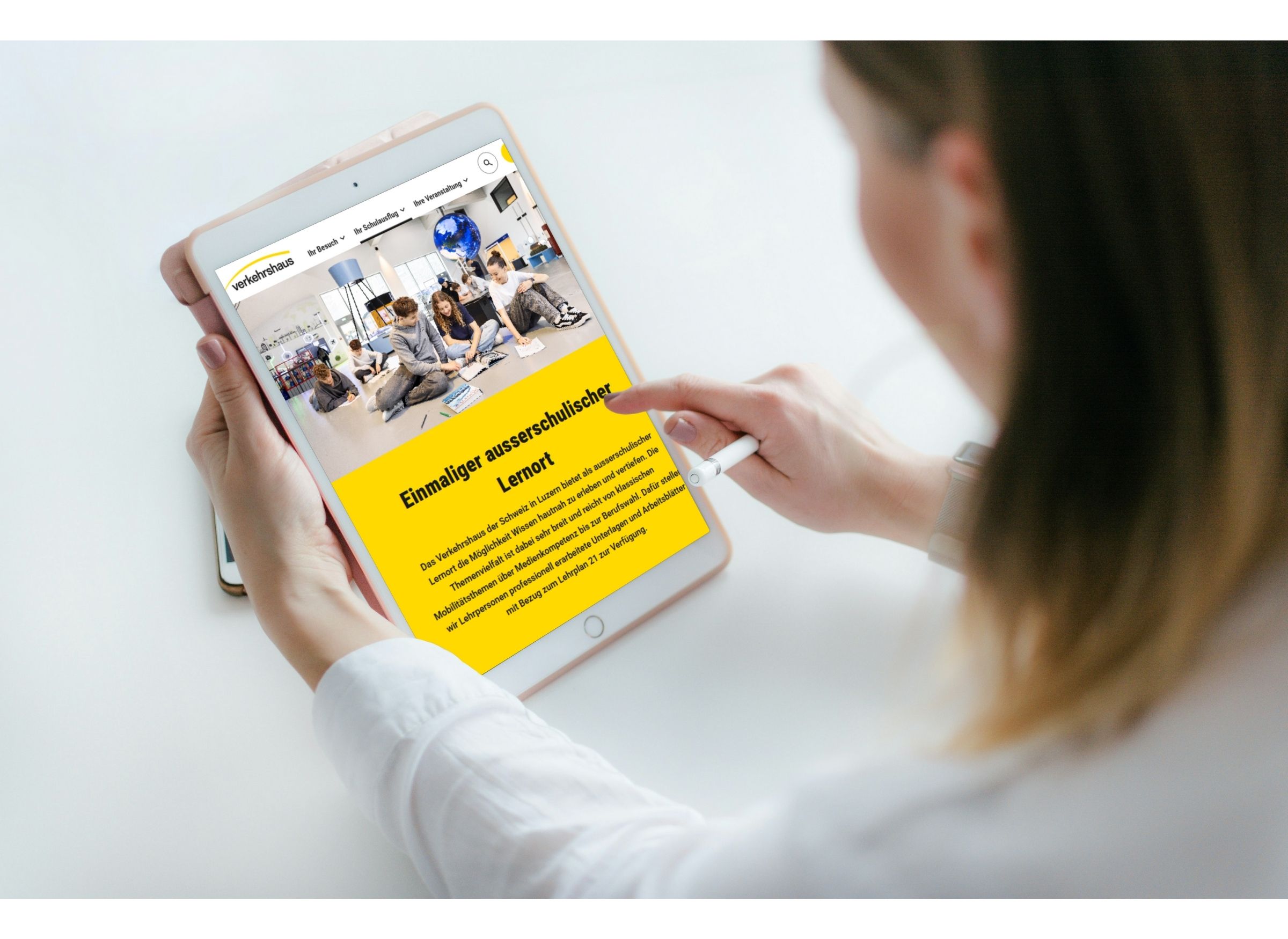 Beispielansicht der Schulausflugsbuchung auf der neuen Verkehrshaus Schweiz Website, relaunched von team neusta