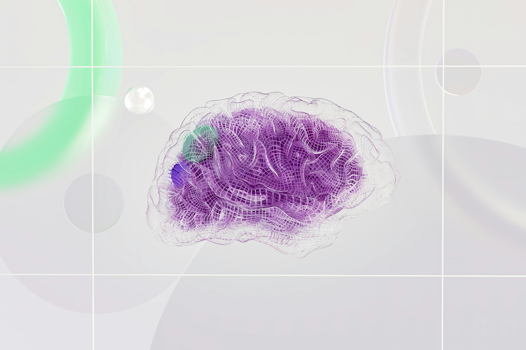 Illustriertes buntes Gehirn