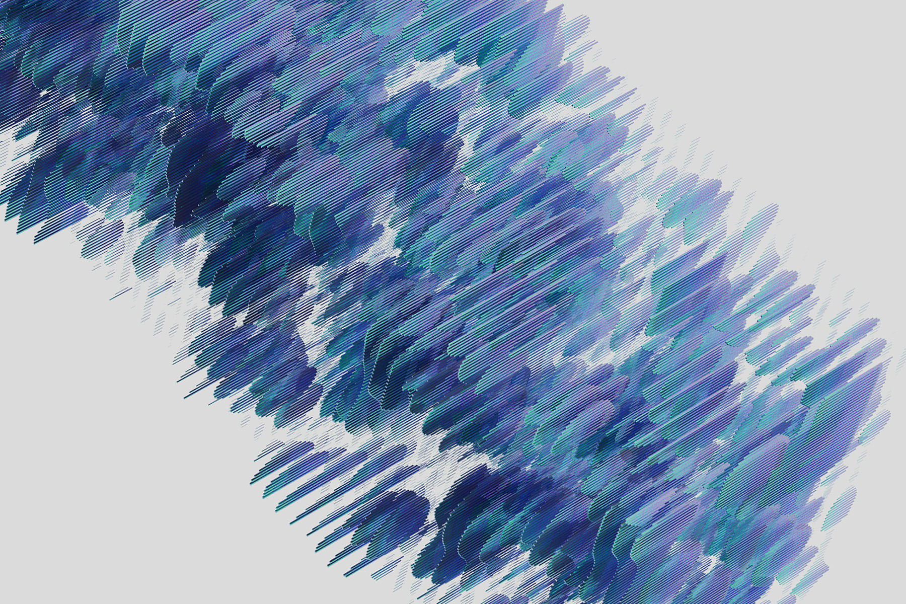 Abstrakte Illustration in blau und grün