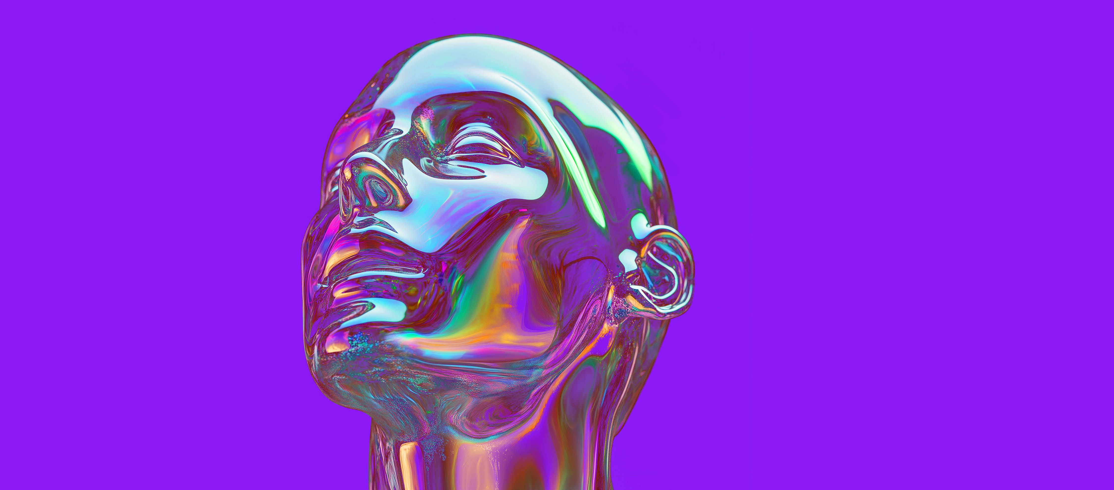 bunte abstrakte Illustration eines Menschen mit KI generiert