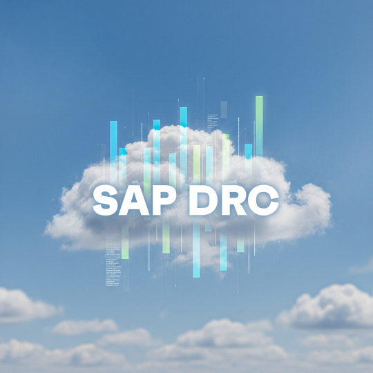 Wolke im Himmel mit Schrift SAP DRC