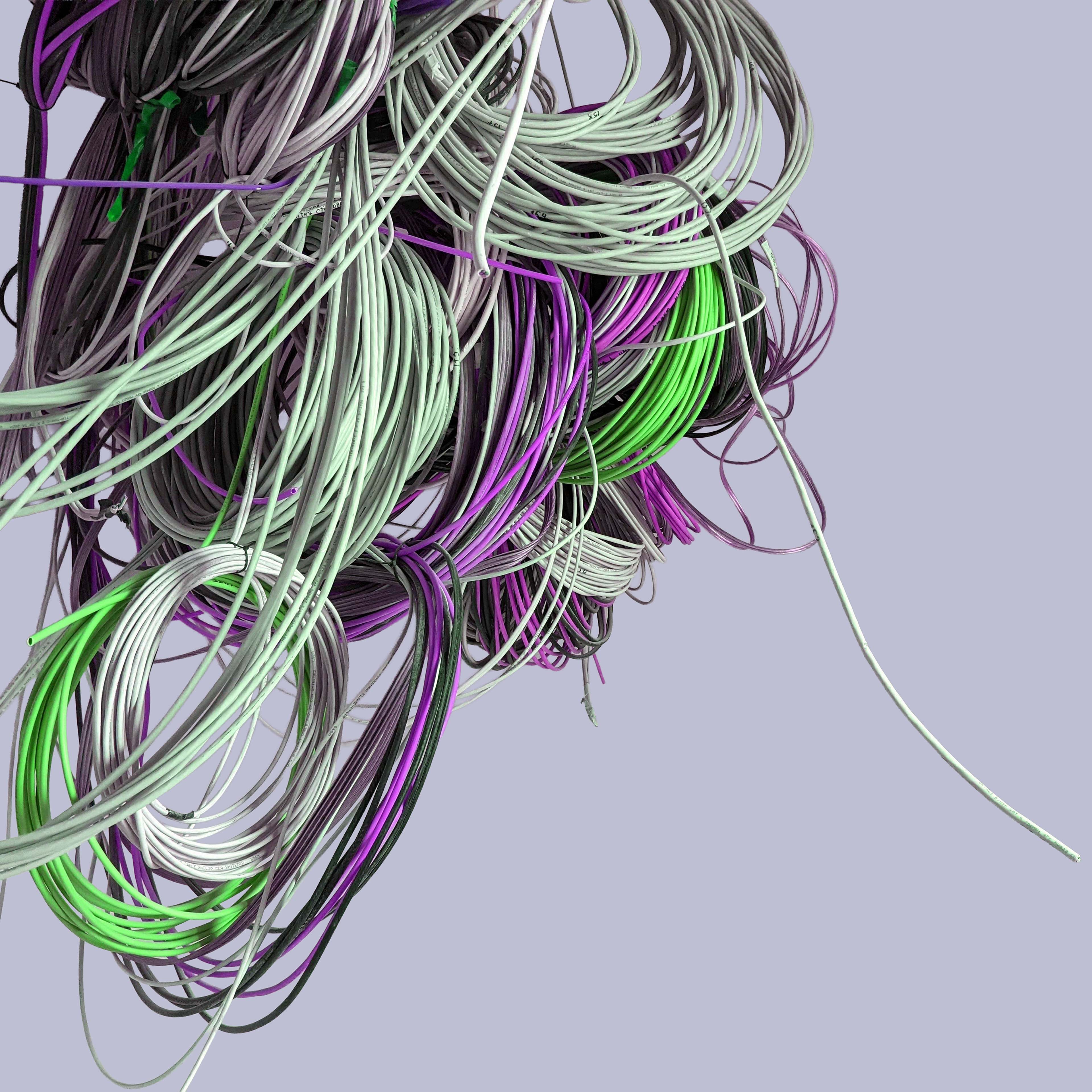 aufgewickelte bunte Kabel