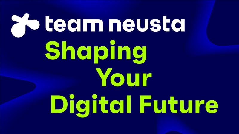 team neustas neuer Markenauftritt mit Claim shaping your digital future 