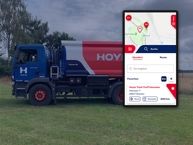 Imagebild für App zur Suche von Hoyer Tankstellen 