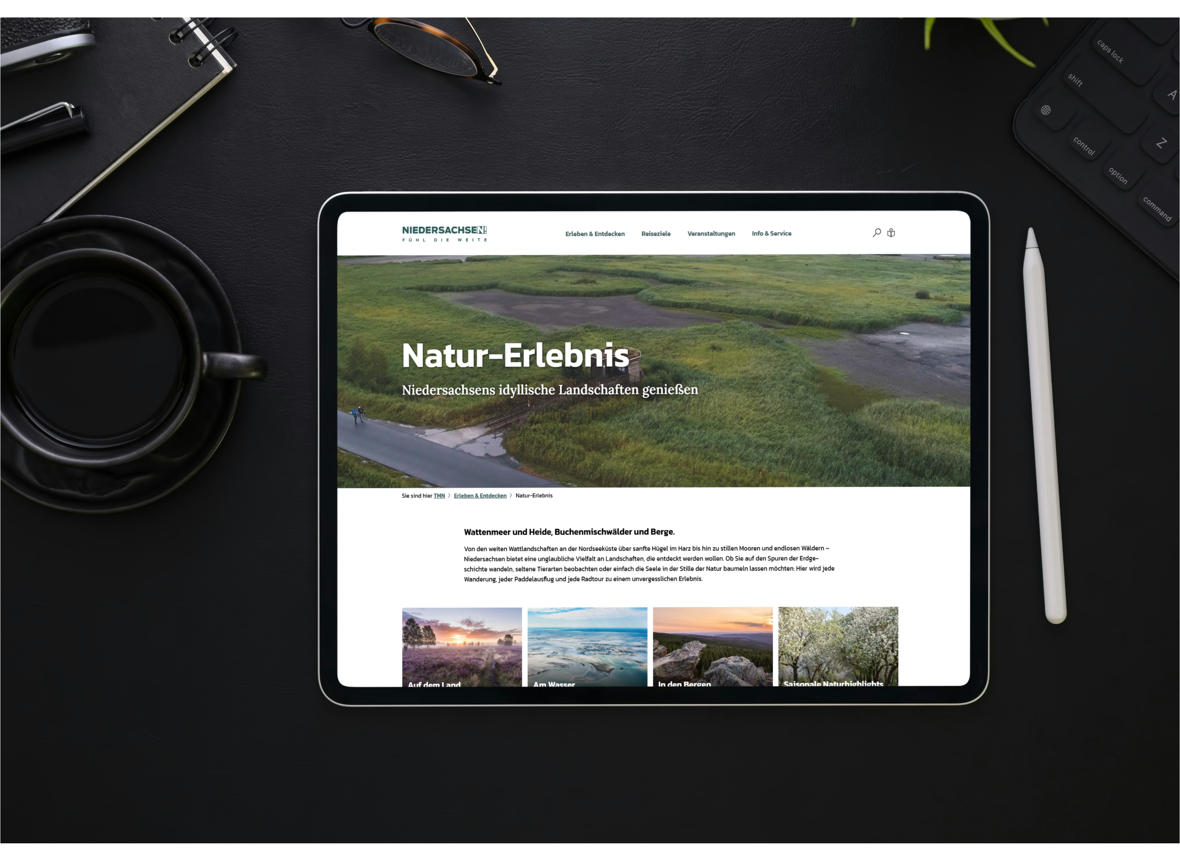 Reiseland Niedersachsen Website von team neusta